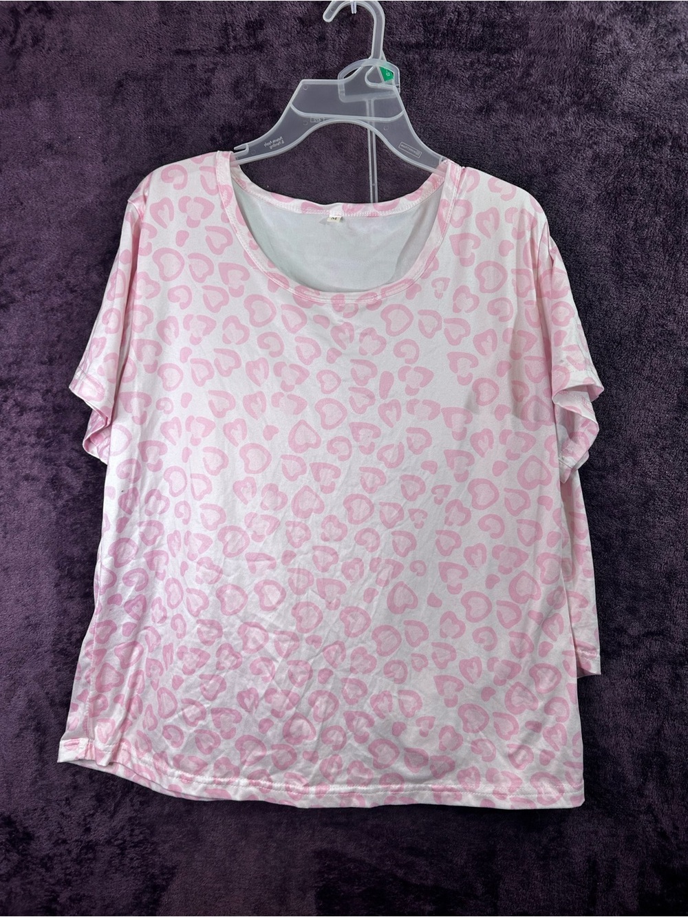 Women's Pink Heart Print Sleep set